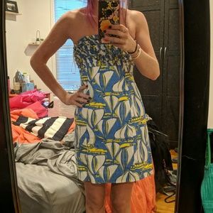 Lily Pulitzee Strapless Sailboat Dress